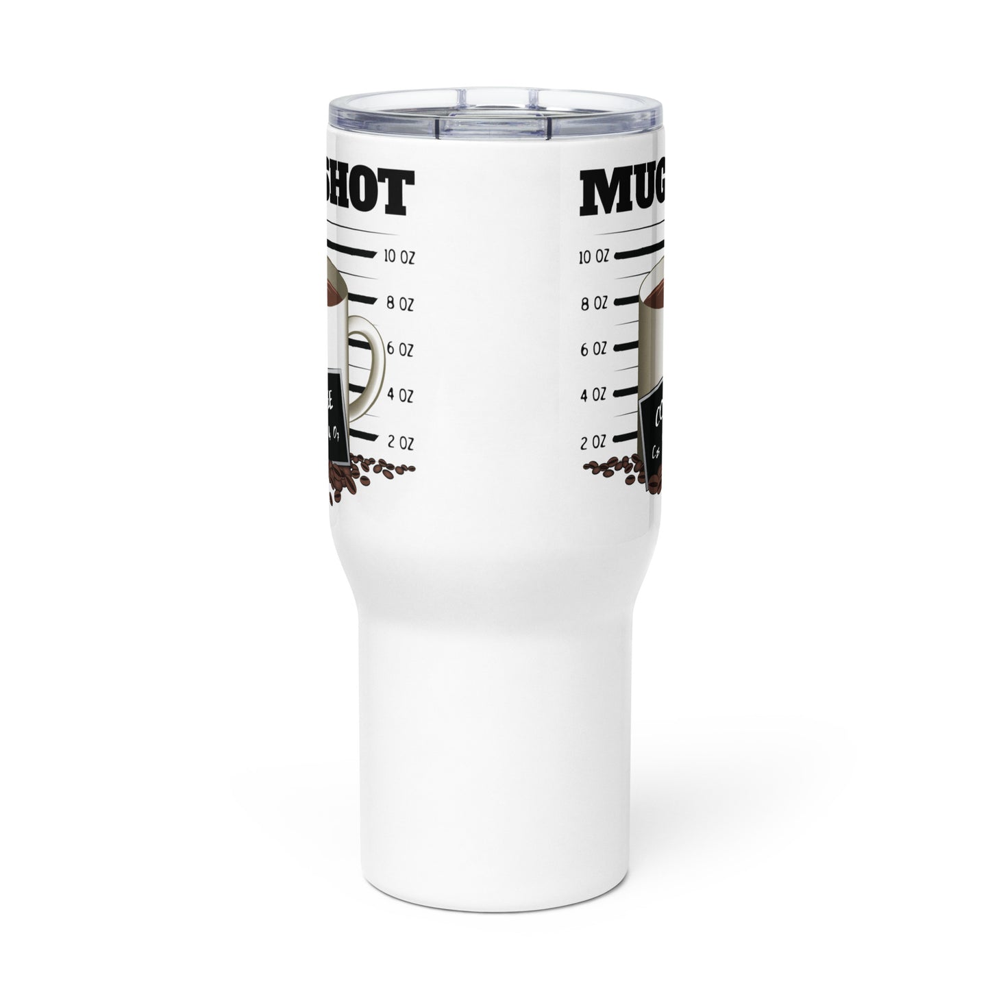 Travel mug with a handle