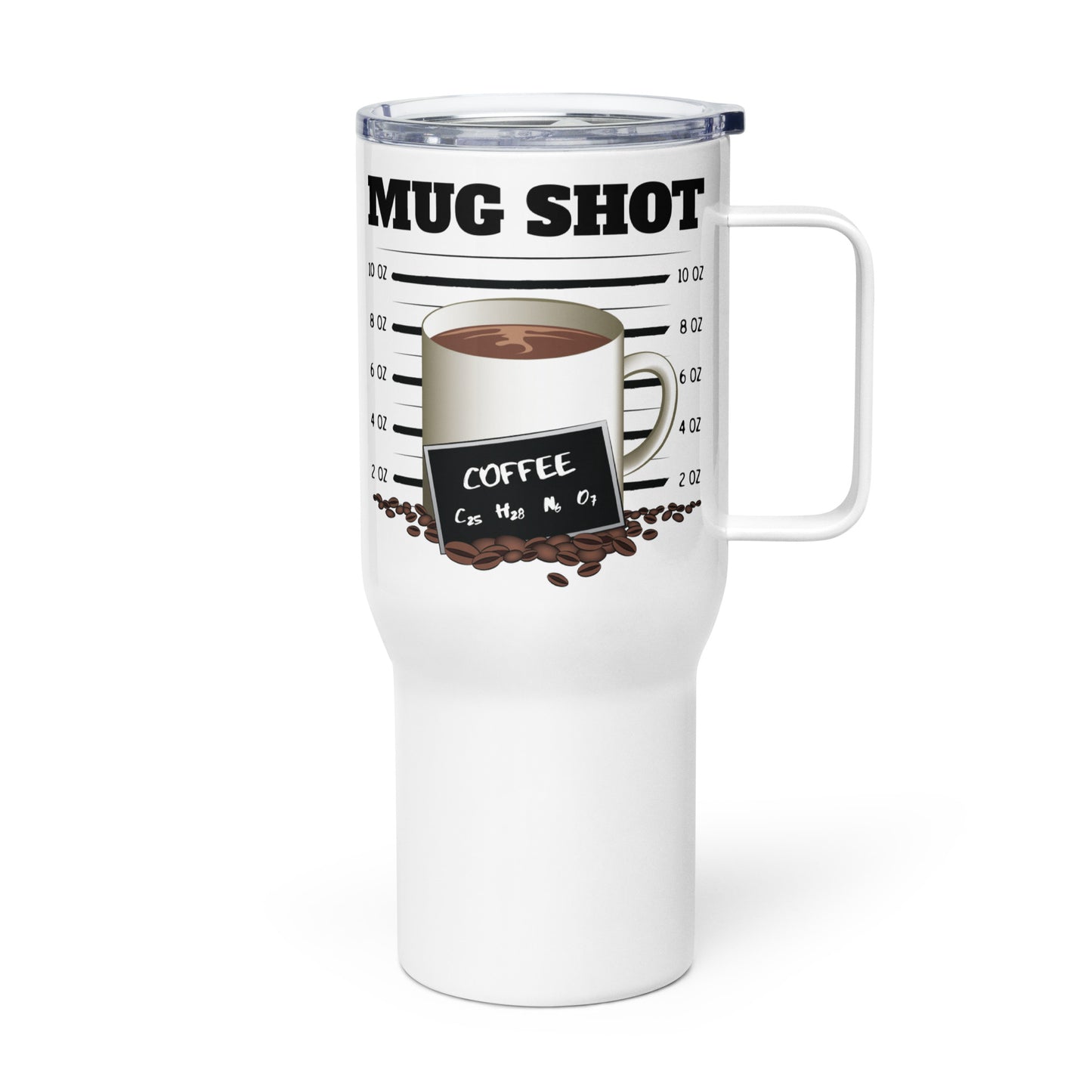 Travel mug with a handle