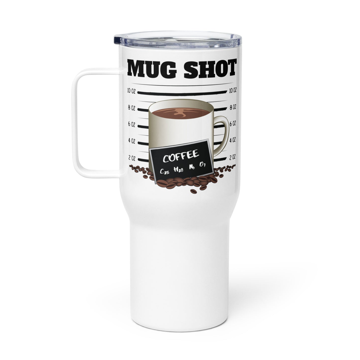 Travel mug with a handle