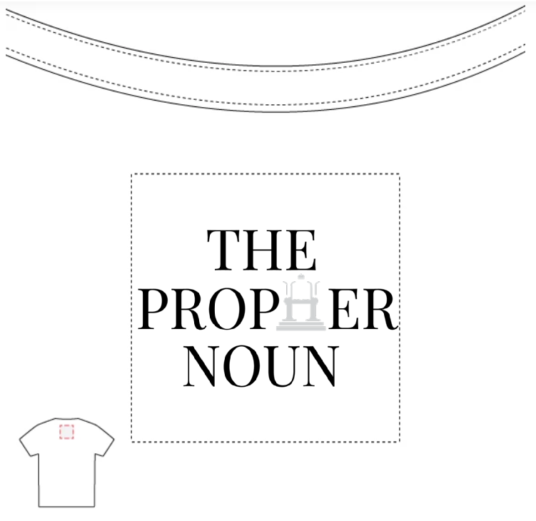 Women's Relaxed T-Shirt with "Goddess" and "The PropHer Noun" Designs