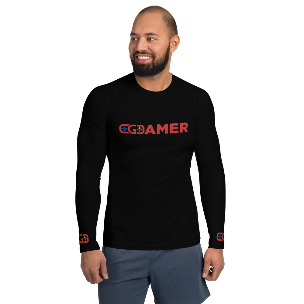 L/S Rash Guard T-Shirt with "Gamer" and "Controller" Designs