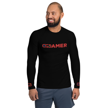 L/S Rash Guard T-Shirt with "Gamer" and "Controller" Designs