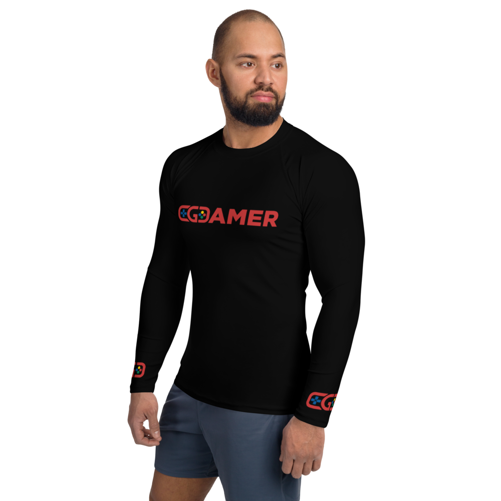 L/S Rash Guard T-Shirt with "Gamer" and "Controller" Designs