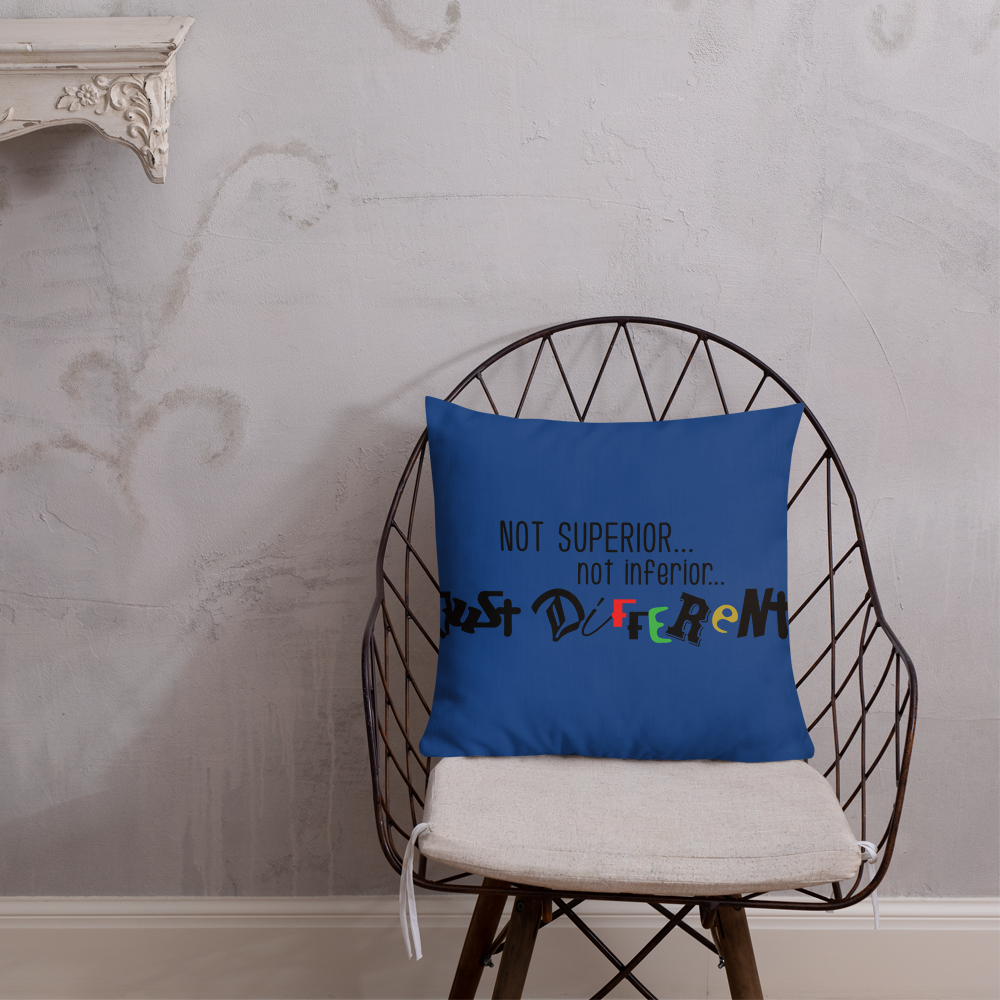 Premium Pillow with "Just Different" Design