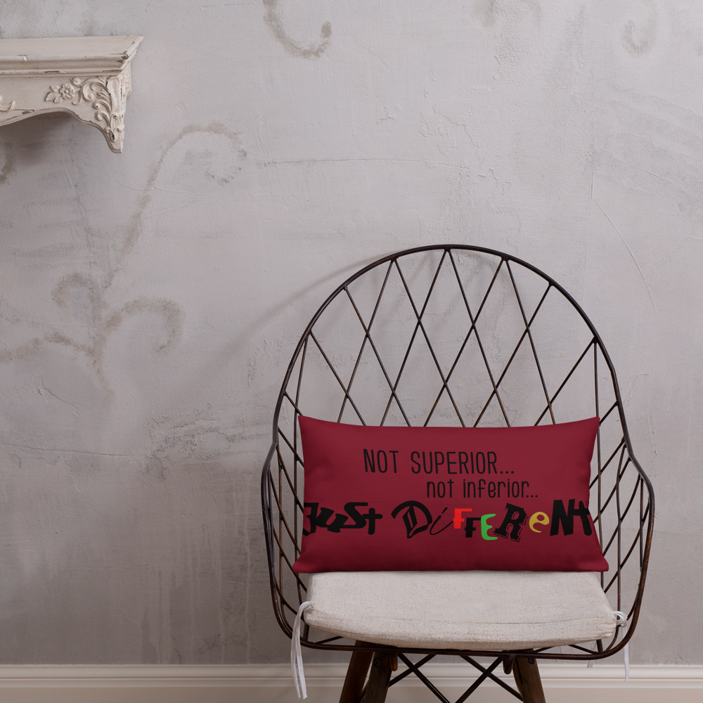Premium Pillow with "Just Different" Design