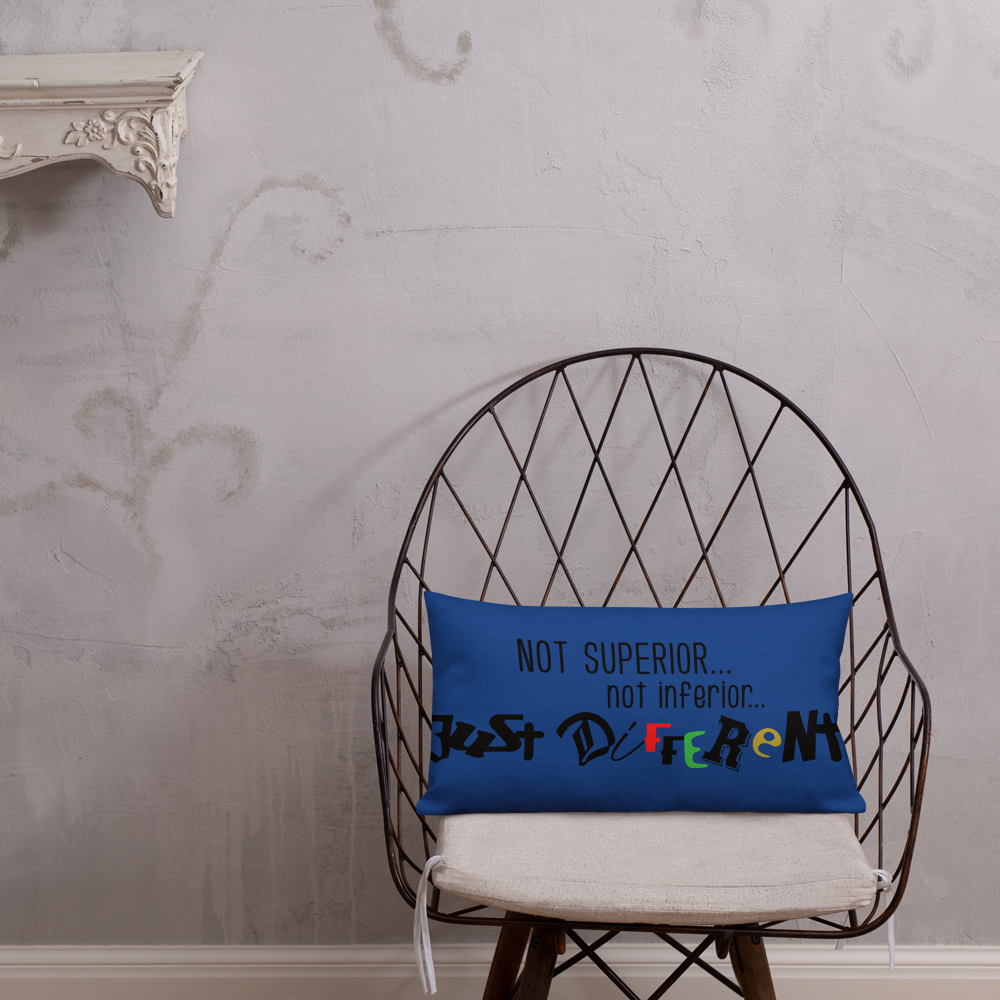 Premium Pillow with "Just Different" Design