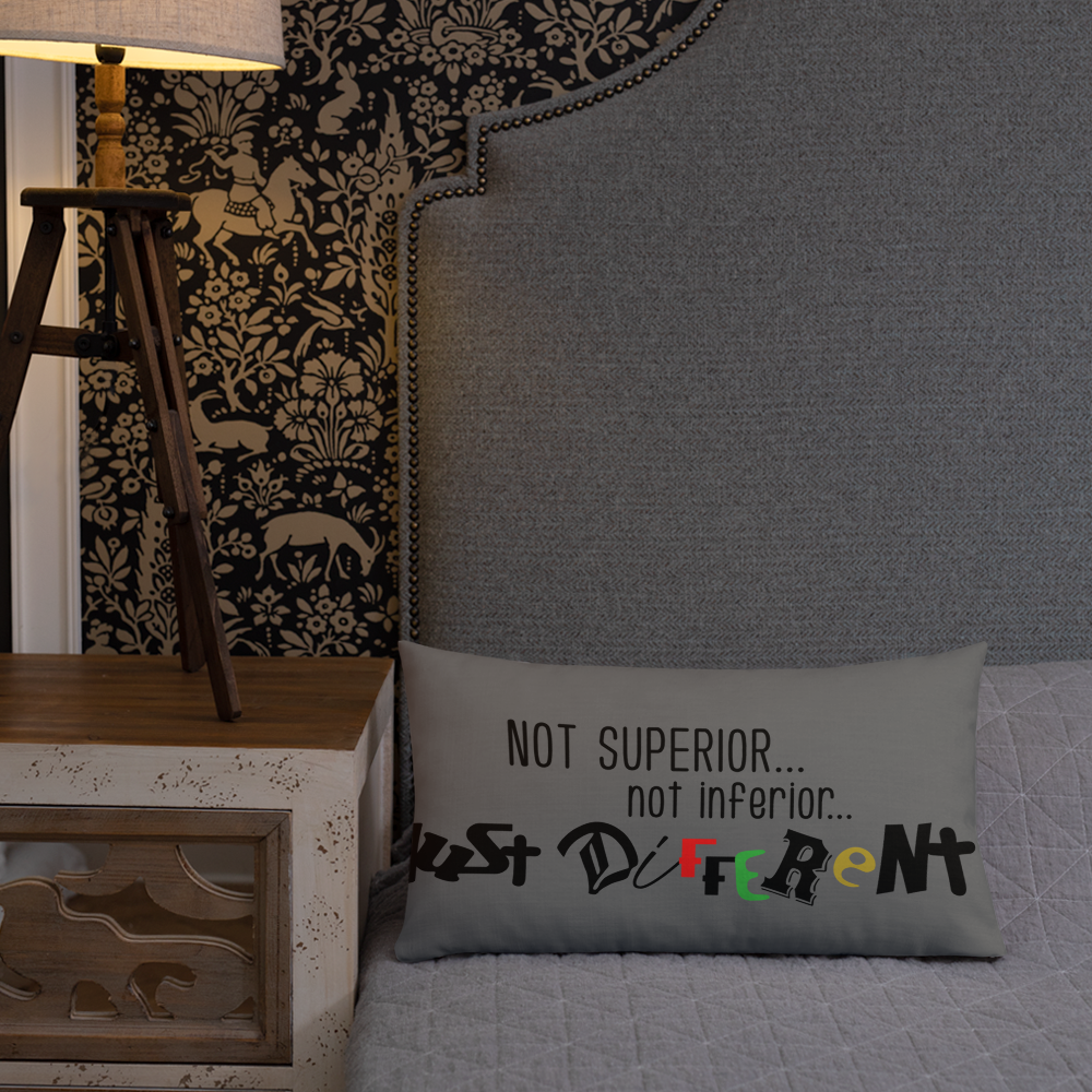 Premium Pillow with "Just Different" Design