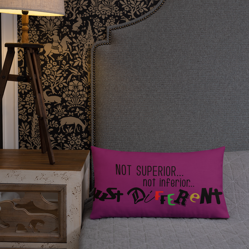 Premium Pillow with "Just Different" Design