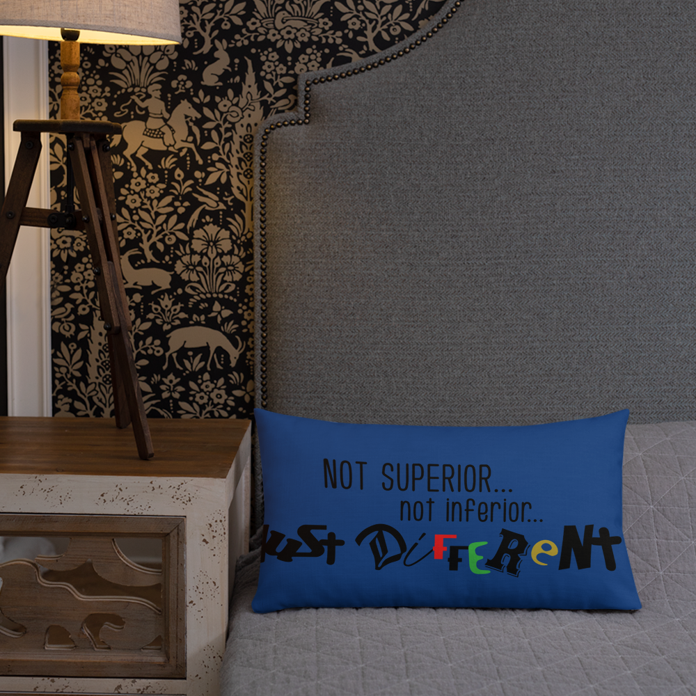 Premium Pillow with "Just Different" Design