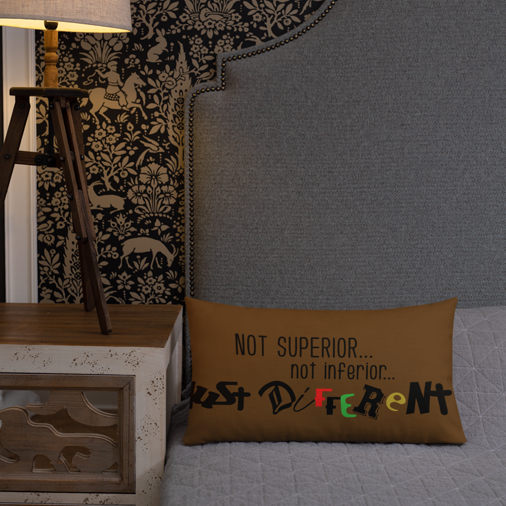 Premium Pillow with "Just Different" Design