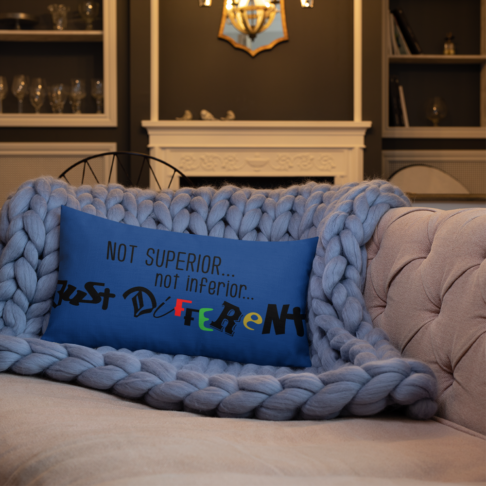Premium Pillow with "Just Different" Design