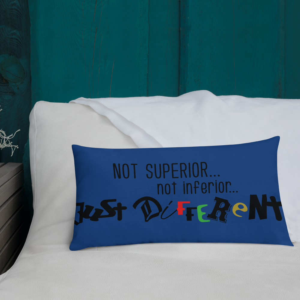 Premium Pillow with "Just Different" Design