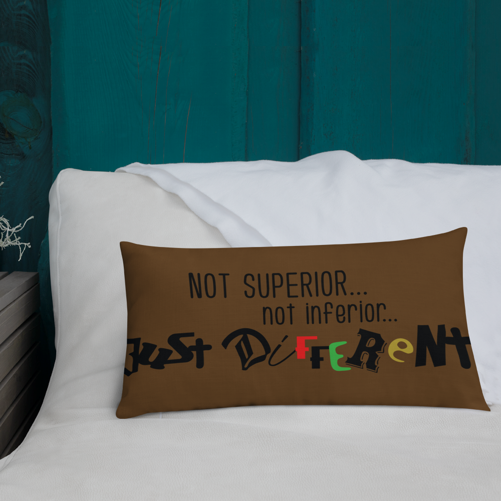 Premium Pillow with "Just Different" Design