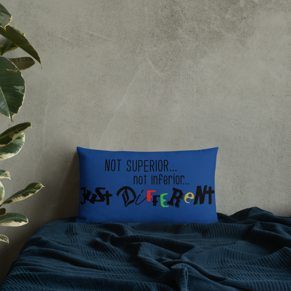 Premium Pillow with "Just Different" Design
