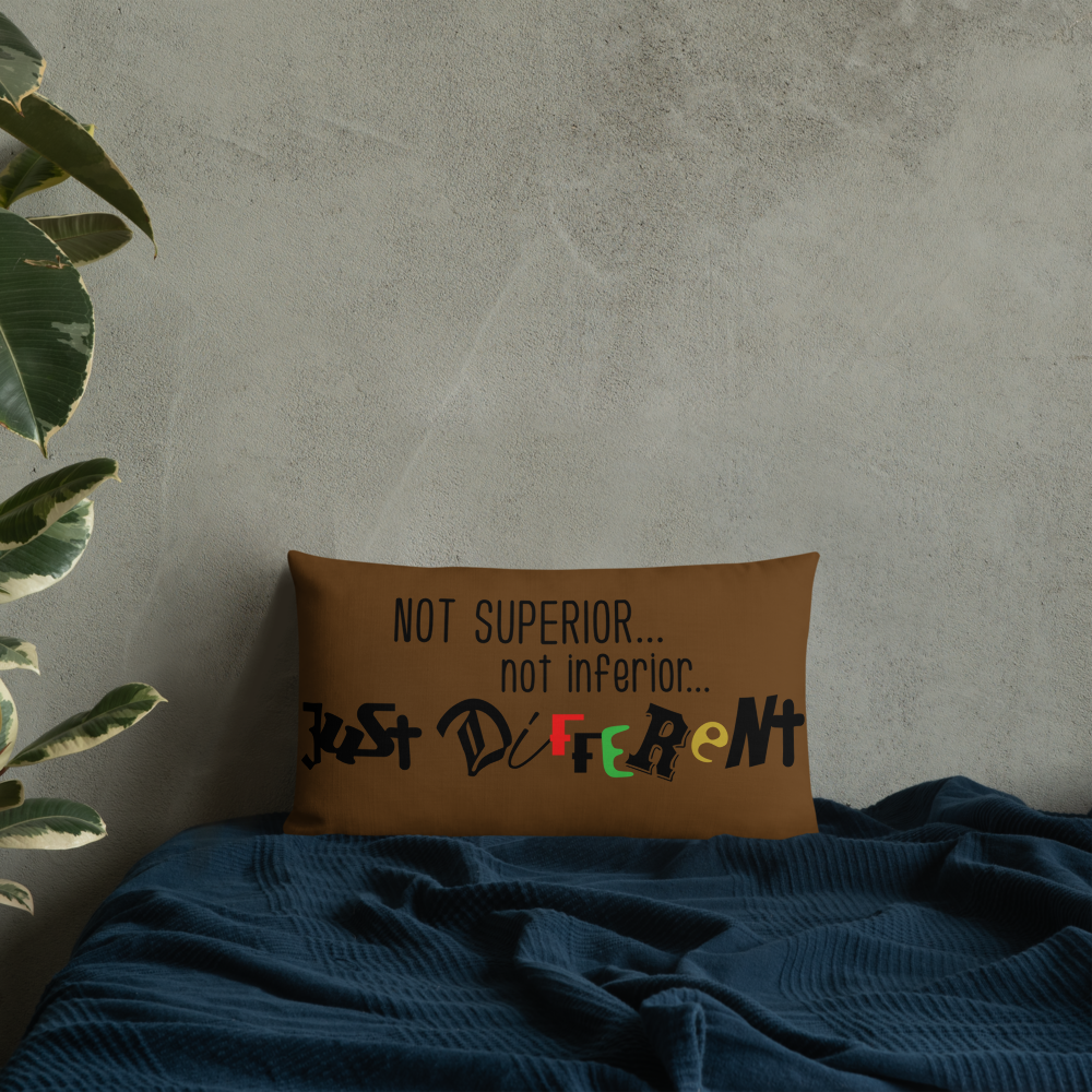 Premium Pillow with "Just Different" Design
