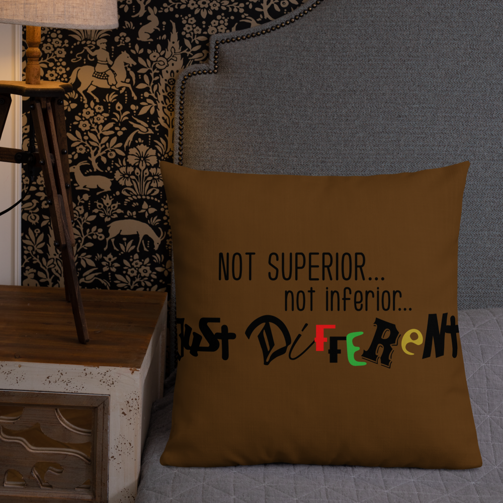 Premium Pillow with "Just Different" Design