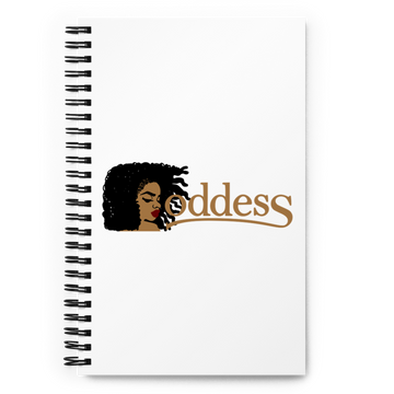 Spiral Notebook with "Goddess" and "The PropHer Noun" Designs