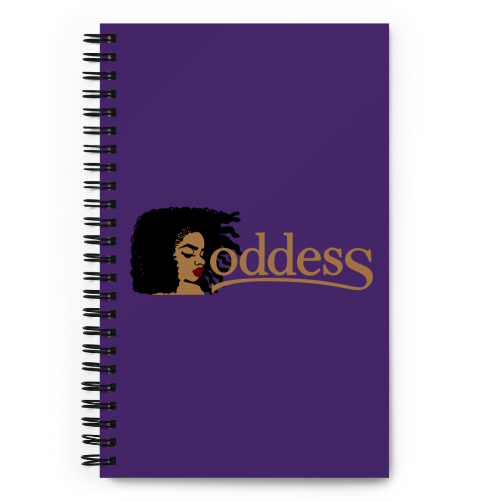 Spiral Notebook with "Goddess" and "The PropHer Noun" Designs