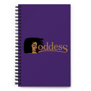 Spiral Notebook with "Goddess" and "The PropHer Noun" Designs