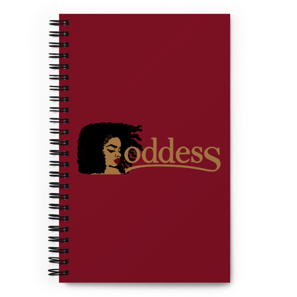 Spiral Notebook with "Goddess" and "The PropHer Noun" Designs
