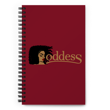 Spiral Notebook with "Goddess" and "The PropHer Noun" Designs