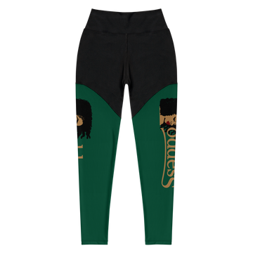 Sports Leggings with "Goddess" and "The PropHer Noun" Designs