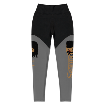 Sports Leggings with "Goddess" and "The PropHer Noun" Designs