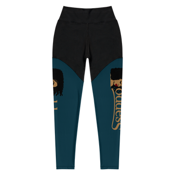 Sports Leggings with "Goddess" and "The PropHer Noun" Designs