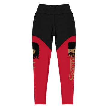 Sports Leggings with "Goddess" and "The PropHer Noun" Designs