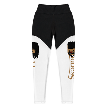 Sports Leggings with "Goddess" and "The PropHer Noun" Designs