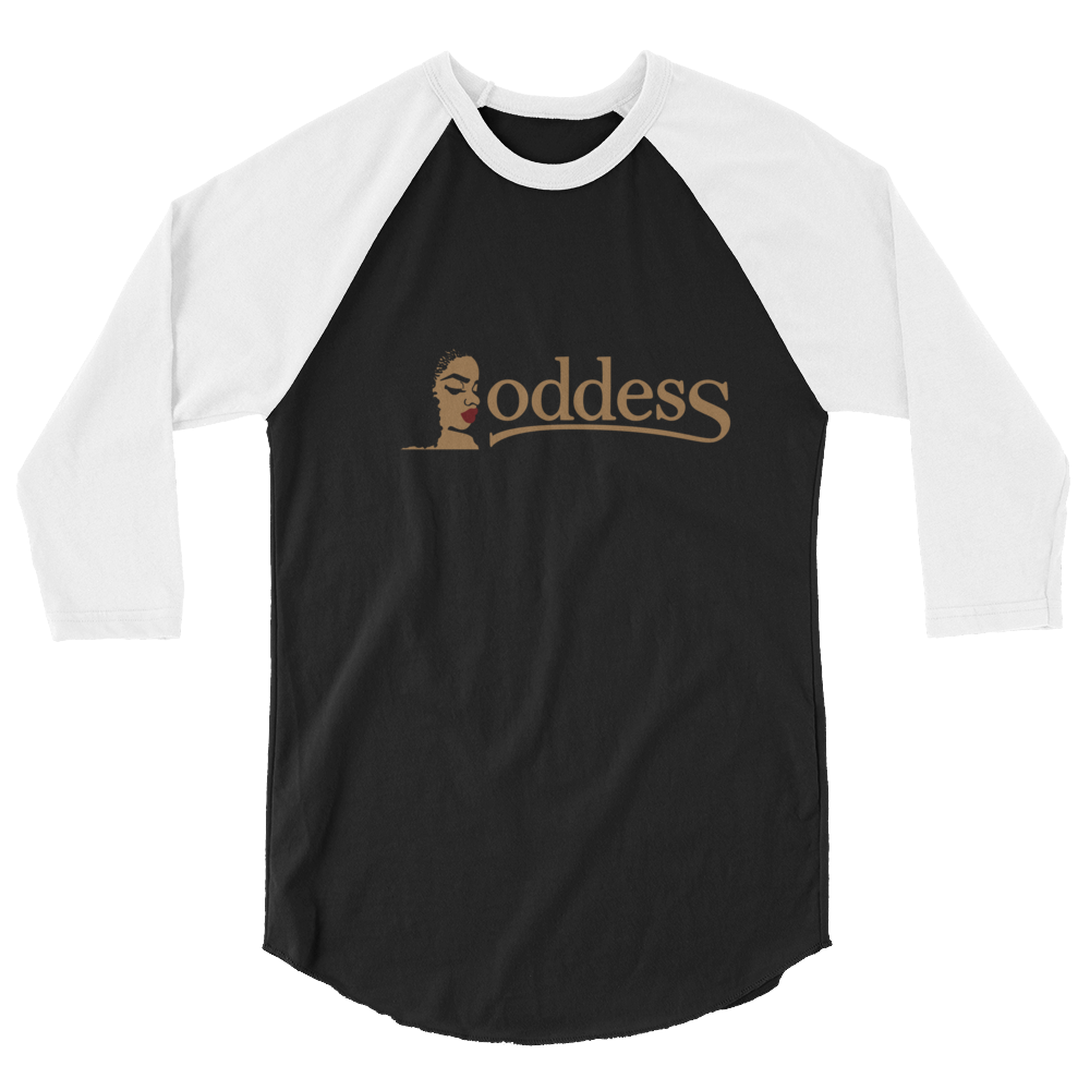 3/4 Sleeve Raglan Shirt with "Goddess" and "The PropHer Noun" Designs
