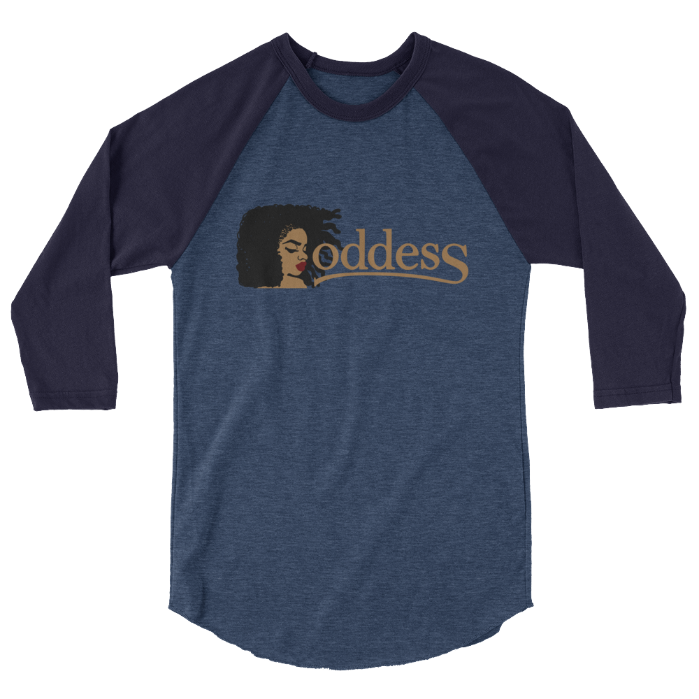 3/4 Sleeve Raglan Shirt with "Goddess" and "The PropHer Noun" Designs