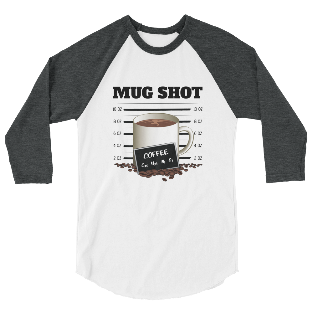 3/4 Sleeve Raglan Shirt with "Mug Shot" Design