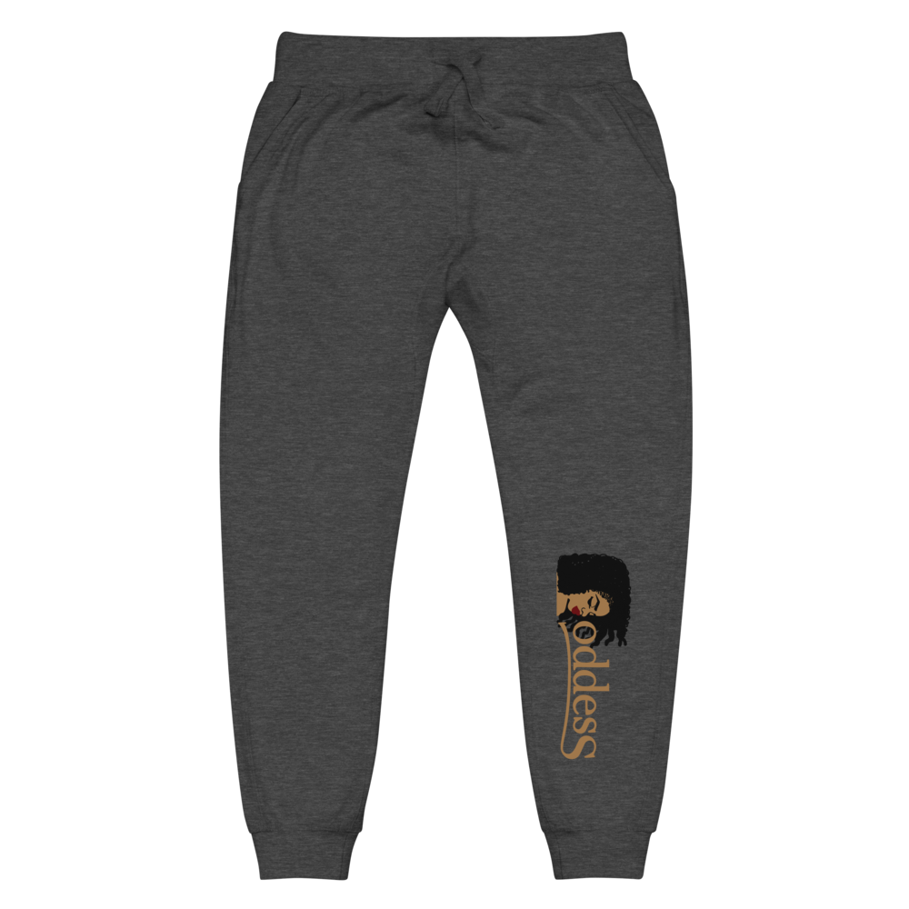 Fleece Sweatpants with "Goddess" and "The PropHer" Noun Designs