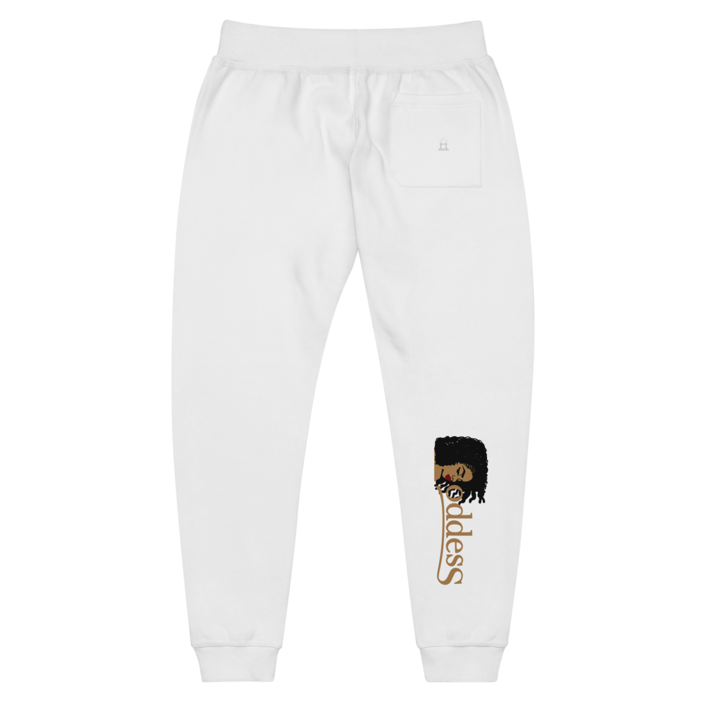 Fleece Sweatpants with "Goddess" and "The PropHer" Noun Designs