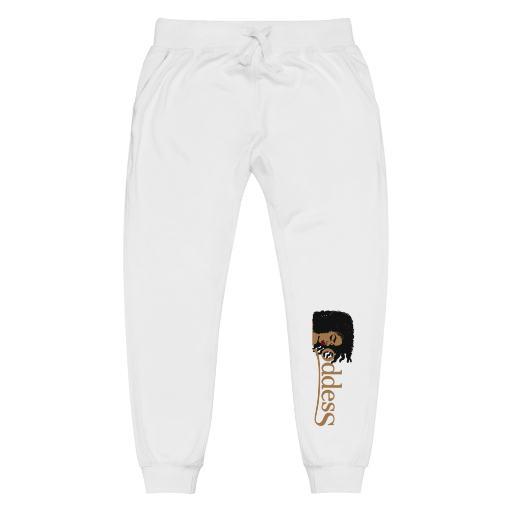 Fleece Sweatpants with "Goddess" and "The PropHer" Noun Designs