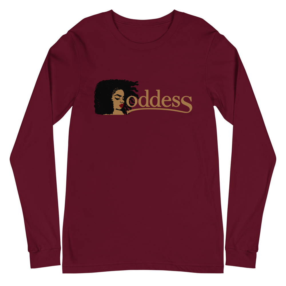 L/S T-Shirt with "Goddess" and "PropHer Noun" Designs