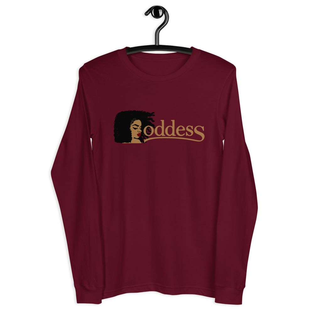 L/S T-Shirt with "Goddess" and "PropHer Noun" Designs