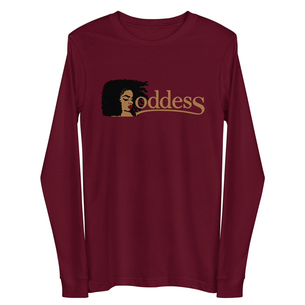 L/S T-Shirt with "Goddess" and "PropHer Noun" Designs