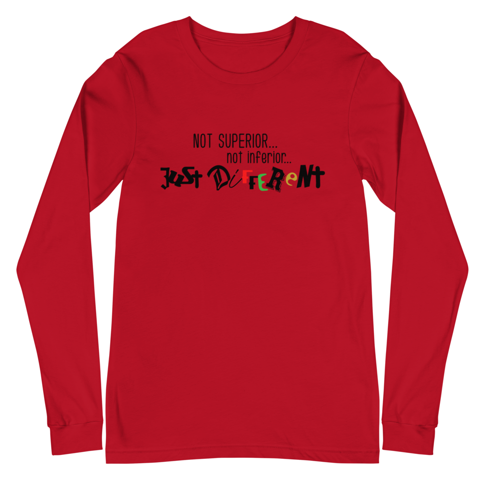 L/S T-Shirt with "Just Different" Design