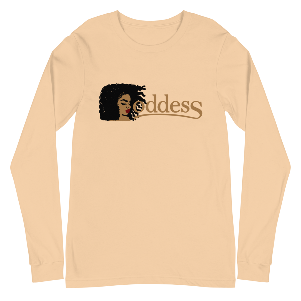 L/S T-Shirt with "Goddess" and "PropHer Noun" Designs