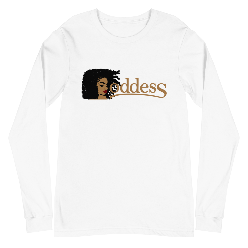 L/S T-Shirt with "Goddess" and "PropHer Noun" Designs