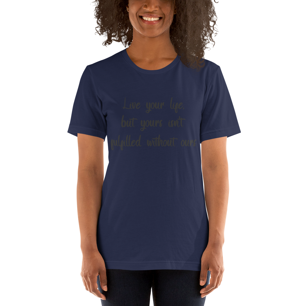 S/S T-Shirt with "Live Your Life" Design