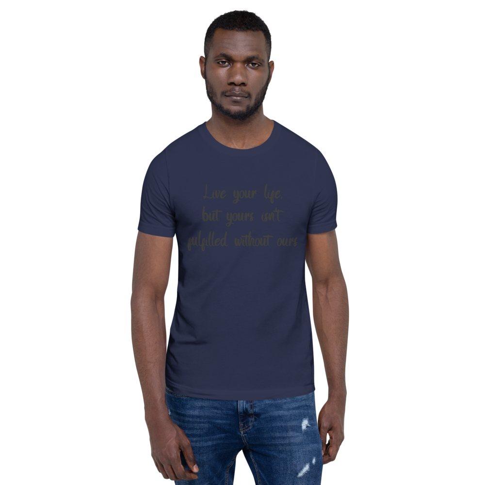 S/S T-Shirt with "Live Your Life" Design