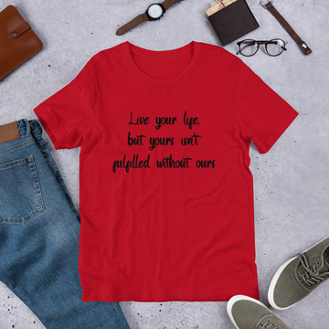 S/S T-Shirt with "Live Your Life" Design