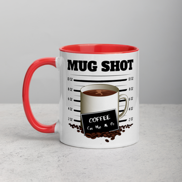 White Mug with "MUG SHOT" Design