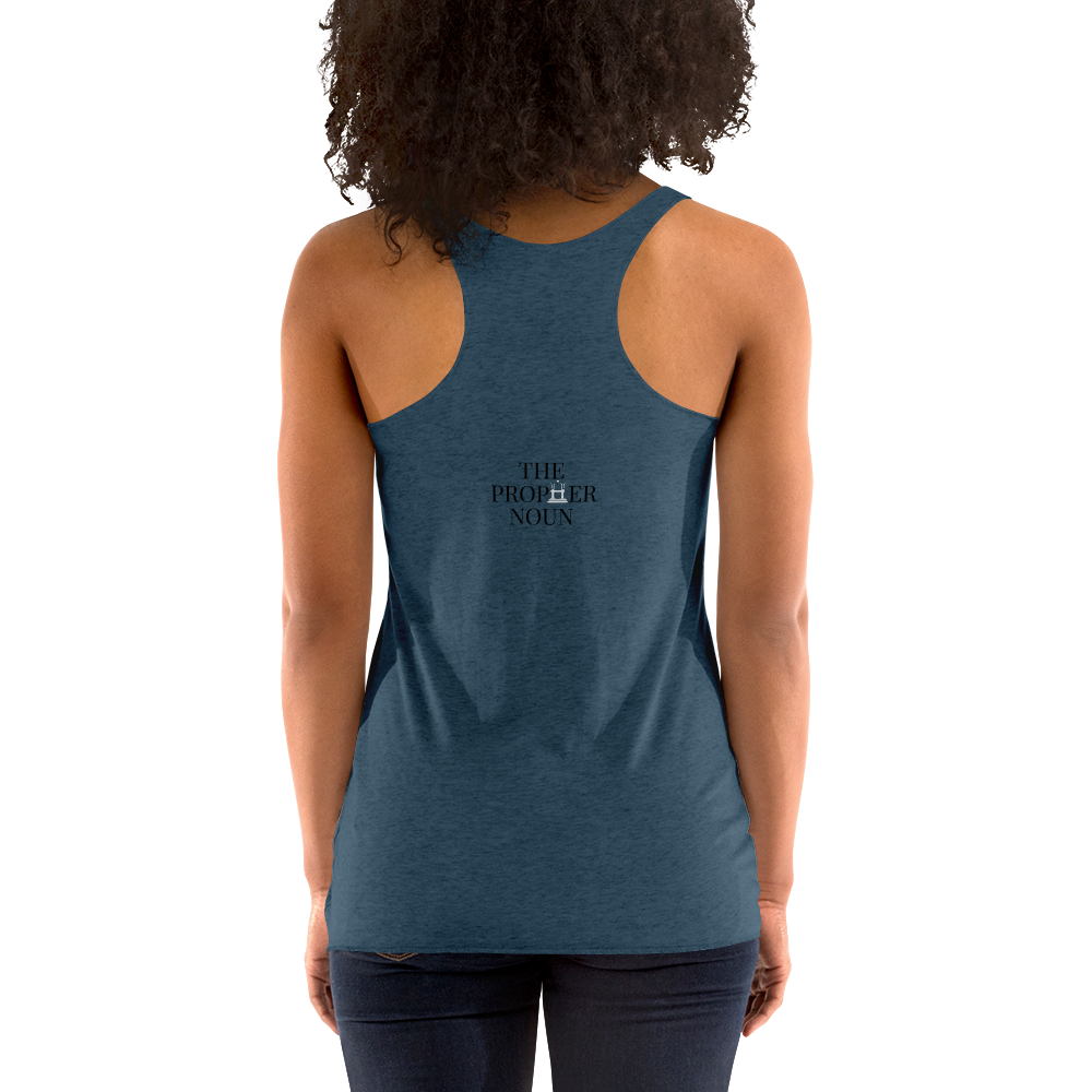 Women's Racerback Tank with "Goddess" and "The PropHer Noun" Designs