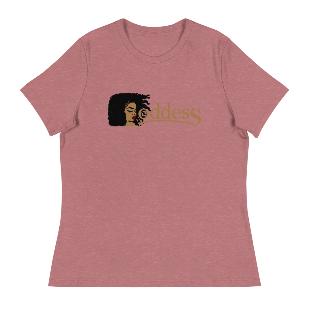 Women's Relaxed T-Shirt with "Goddess" and "The PropHer Noun" Designs