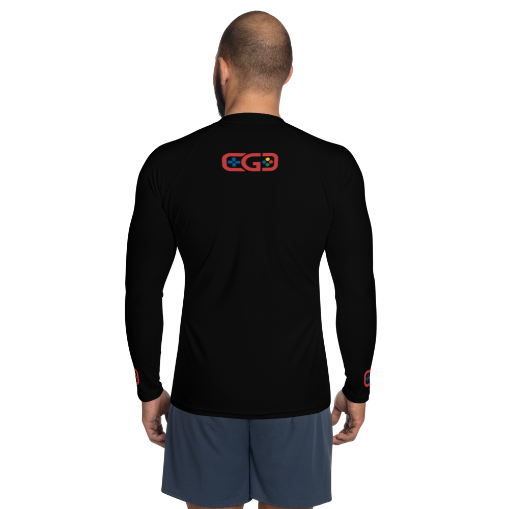 L/S Rash Guard T-Shirt with "Gamer" and "Controller" Designs