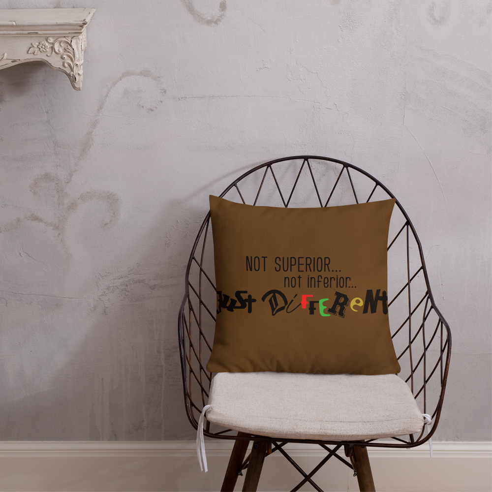 Premium Pillow with "Just Different" Design
